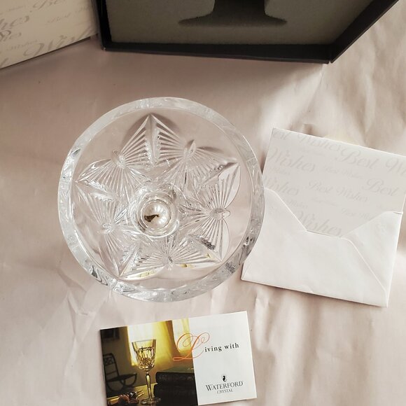 Waterford Crystal "Best Wishes" 6" vase in original box - Picture 5 of 9